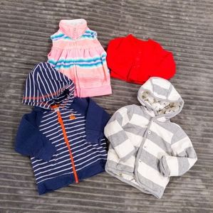 Baby Girls Jacket Sweatshirt Bundle 3-6 months Infant Coats